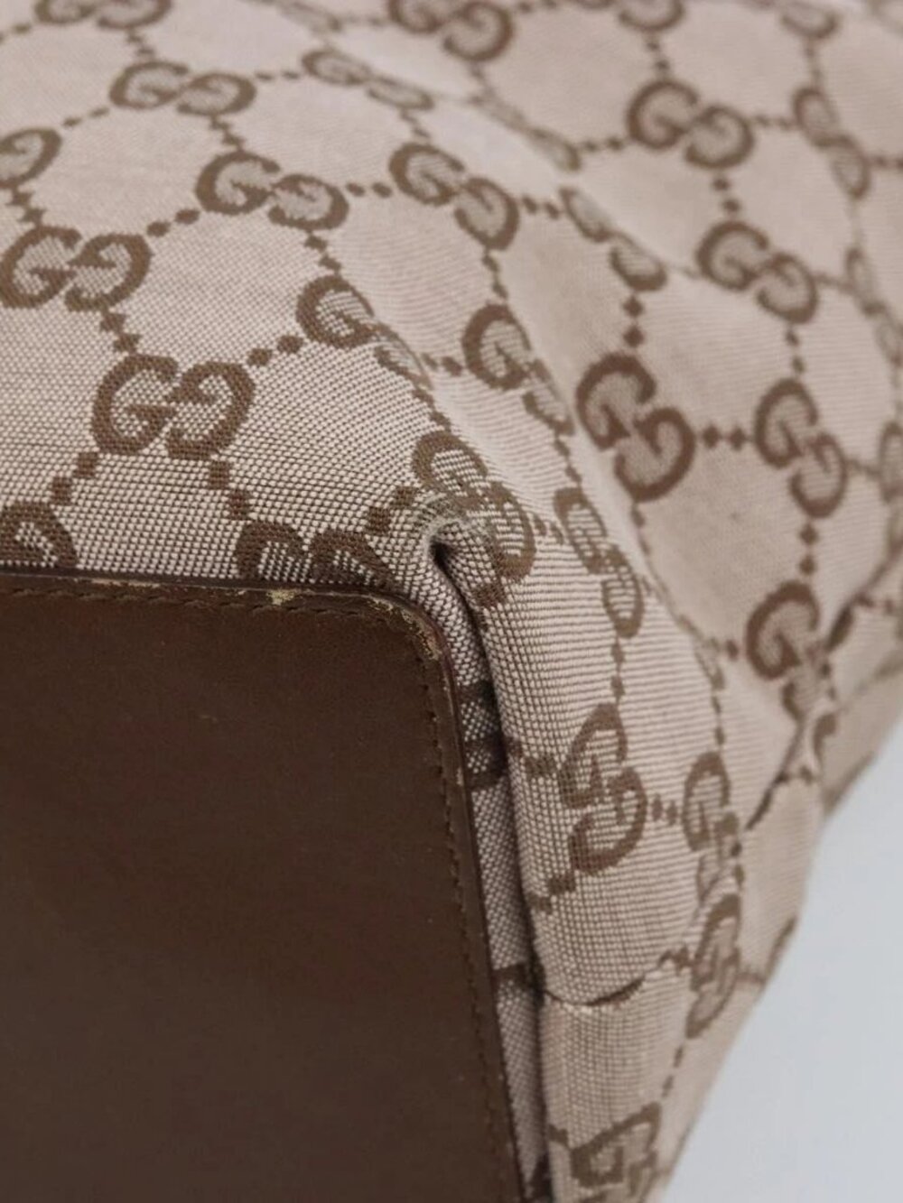 GUCCI GG Canvas Tote Bag Pink Gold - Picture 4 of 16